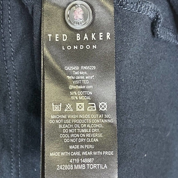 Ted Baker Polo Shirt Adult 5‎ Blue London Short Sleeve Golf Tennis Rugby Mens - Picture 7 of 11